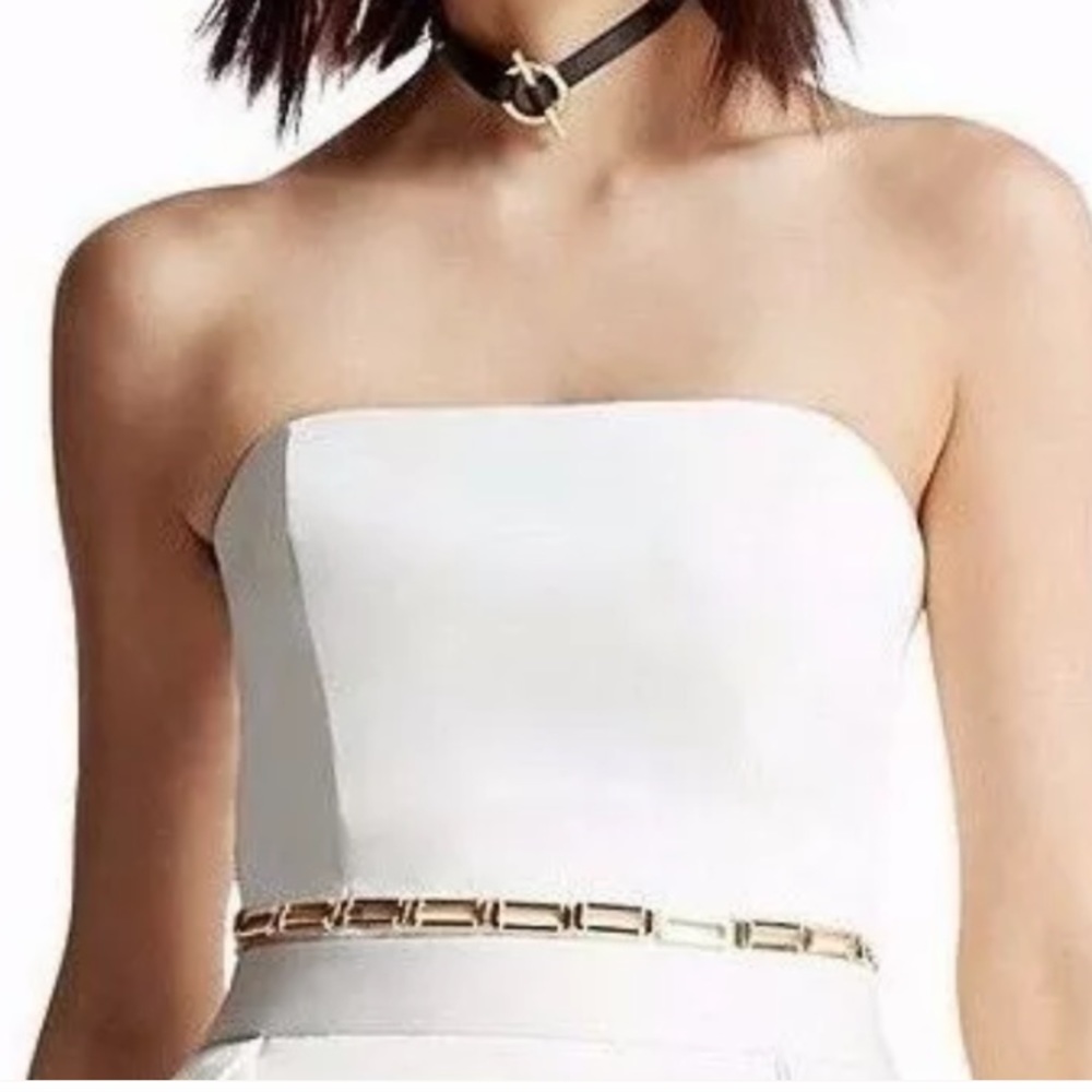 Halston heritage waist trapless satin failed top